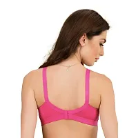 Groversons Paris Beauty Non Padded Wirefree Molded Cross Neck Full Coverage Bra- Pack of 2-thumb2