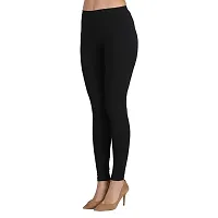 Groversons Super Soft Fabric, Non-Transparent, Ankle Length Leggings (Ankle-Black-M)-thumb2