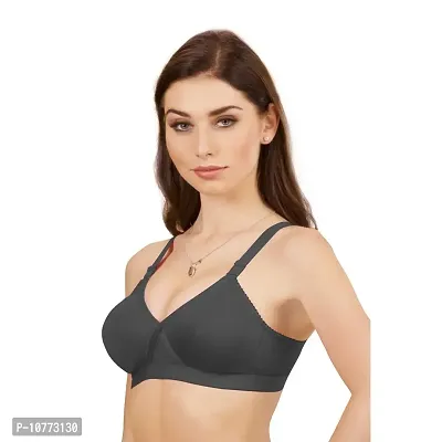 Groversons Paris Beauty Non Padded Wirefree Molded Cross Neck Full Coverage Bra- Pack of 2-thumb5