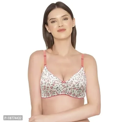 Groversons Paris Beauty Women's Printed Everyday T-Shirt Bra, Comfortable, Non-Padded (BR126)