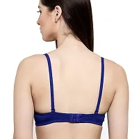 Light Padded Cotton semless Full Coverage Bra-Royal Blue-thumb2