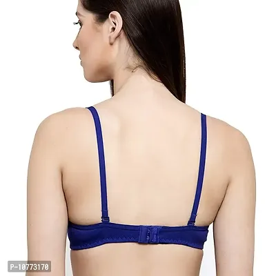 Light Padded Cotton semless Full Coverage Bra-Royal Blue-thumb3