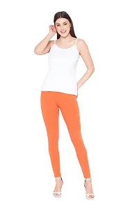 Groversons Super Soft Fabric, Non-Transparent, Ankle Length Leggings (Ankle-Carol-XL) Coral-thumb3
