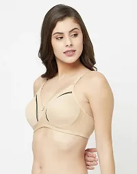 Groversons Paris Beauty Full Support Non Padded Non Wired Full Coverage Moulded T-Shirt Bra Nude-Black-thumb1