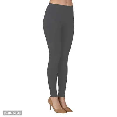 Groversons Super Soft Fabric, Non-Transparent, Ankle Length Leggings (Ankle-Dark-Grey-L)-thumb3