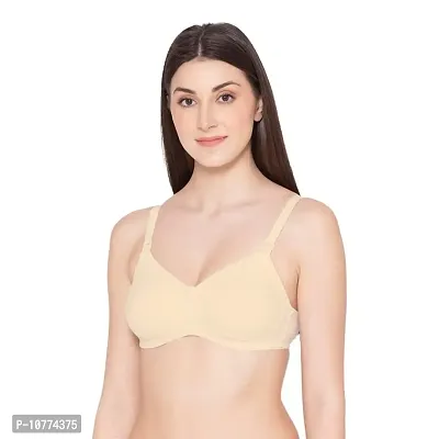 Groversons Paris Beauty Women?s Wirefree, Non-Padded, Nursing Bra with Adjustable Straps (BR50025-SKIN-34C)-thumb0