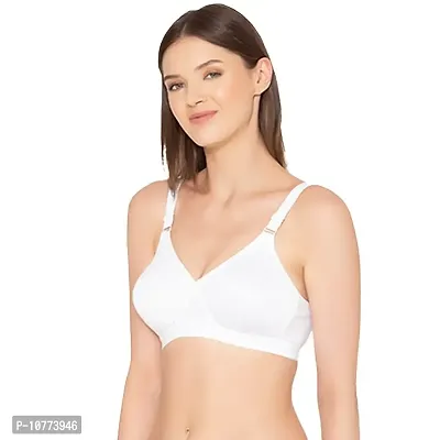 Groversons Paris Beauty Women?s Cotton Rich Non-Padded Wireless Smooth Super Lift Full Coverage Bra (BR005-WHITE-34B)-thumb3