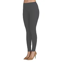 Groversons Super Soft Fabric, Non-Transparent, Ankle Length Leggings (Ankle-Dark-Grey-L)-thumb3