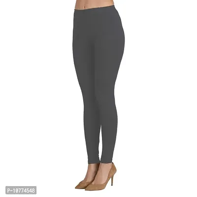 Groversons Super Soft Fabric, Non-Transparent, Ankle Length Leggings (Ankle-Dark-Grey-L)-thumb4
