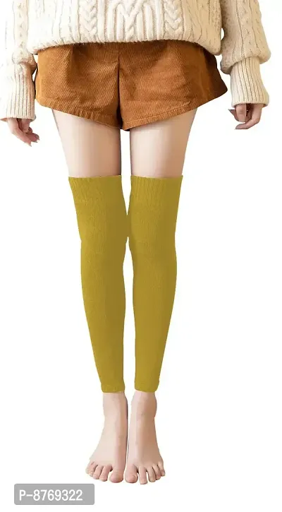 Buy Missby#174; Unisex Woolen Thermal Warm Leg Warmers and Finger less Long  Socks Protective Knee Cap (Free Size, Beige, 1) Online In India At  Discounted Prices