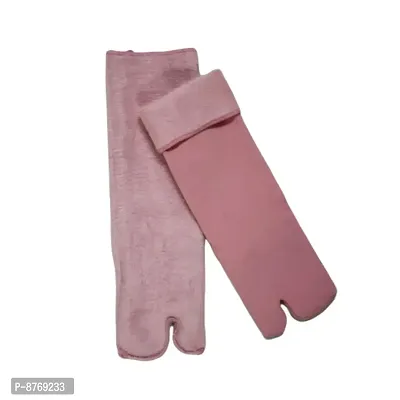 Missby#174; Multicolour Velvet Fleece Fur Winter Thermal Thumb socks for Women, Men and Girls (Pack of 5 Pairs)-thumb5