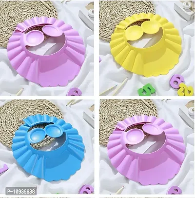 Trendy Baby Bath Shower Cap Adjustable Eva Cap With Ear And Eye Protection-thumb3