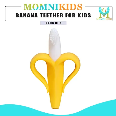 Trendy Baby Banana Training Toothbrush And Teether For 6 To 12 Months Baby Combo Multipack