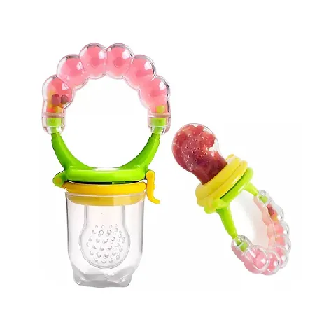 Trendy Rattle Fruit Feeder, Banana Teether Brush, Ear Wax Remover And Silicone Finger Brush For Kids Multipack
