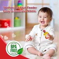Combo Pack Of 1 Finger Tooth Brush And 1 Baby Fruit Feeder Food Pacifier Pack Of 2-thumb2