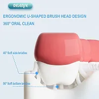 Trendy Food Grade Soft Silicone U-Shaped Toothbrush, 360&deg; Oral Teeth Cleaning Design For Toddlers-thumb1