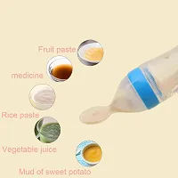 Useful Baby Spoon Feeding Bottle Ultra Soft Food Grade Silicon For Cereals For Infant - 90 Ml, BPA Free -Pack Of 2-thumb3