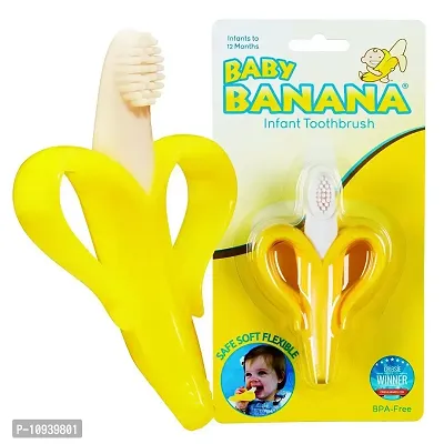 Trendy Baby Banana Training Toothbrush And Teether For 6 To 12 Months Baby-thumb3