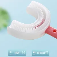 Trendy Food Grade Soft Silicone U-Shaped Toothbrush, 360&deg; Oral Teeth Cleaning Design For Toddlers-thumb4