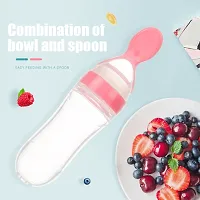 Useful Baby Spoon Feeding Bottle Ultra Soft Food Grade Silicon For Cereals For Infant - 90 Ml, BPA Free -Pack Of 3-thumb4