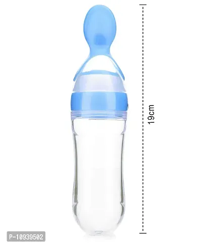 Useful Baby Spoon Feeding Bottle Ultra Soft Food Grade Silicon For Cereals For Infant - 90 Ml, BPA Free -Pack Of 2-thumb5