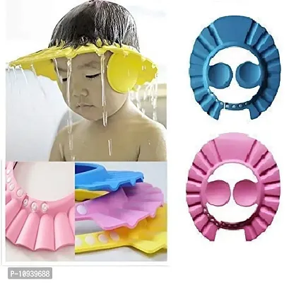 Trendy Baby Bath Shower Cap Adjustable Eva Cap With Ear And Eye Protection-thumb0