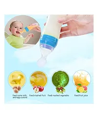 Useful Combo Pack Of Baby Spoon Feeding Bottle And 120 Ml Glass Feeding Bottle With Premium Silicone Warmer Cover-Pack Of 2, Blue-thumb4