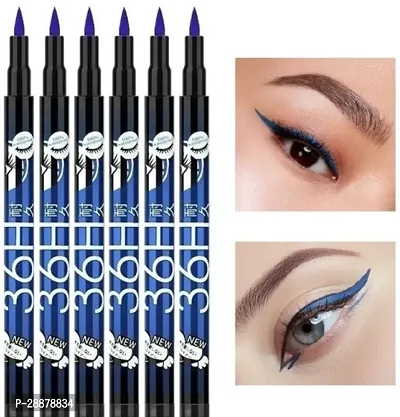 36H Blue Waterproof Eyeliner Pencil for Women  Pack Of 6