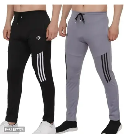 Stylish Polyester Blend Track Pants for Men Pack of 2