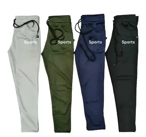 Trendy Cotton Blend Regular Track Pants For Men 