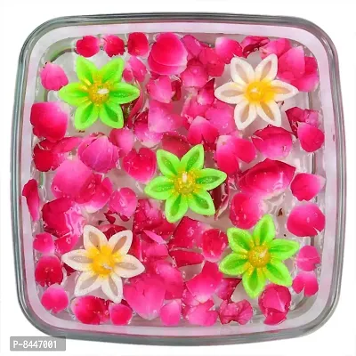 Home Decoration 5 Pc. Lily Flower Shape Floating Fragrance Candle Set