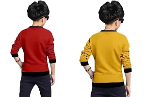 Stylish Multicoloured Cotton Blend Printed Long Sleeve T-Shirt T-Shirt For Boys Pack Of 2-thumb1