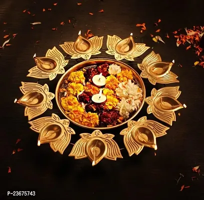 Kamal shape diya urli for rangoli or festival pooja-thumb2