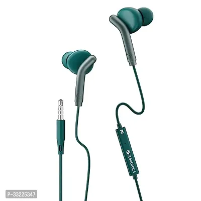 Stylish Green In-Ear Wired Earphones With Microphones-thumb0