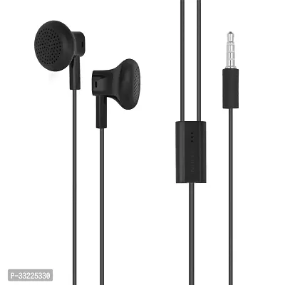 Stylish Black In-Ear Wired Earphones With Microphones-thumb0