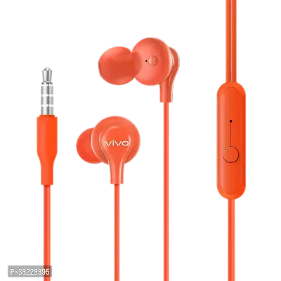 Stylish Orange In-Ear Wired Earphones With Microphones-thumb0