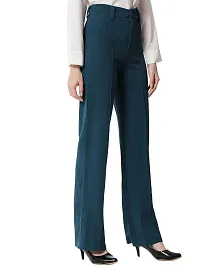 DEVI CREATION Women Polyester Blend Solid Trousers (2XL-34, Rama)-thumb2