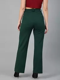 DEVI CREATION Women Polyester Blend Solid Trousers (M-28, Bottle Green)-thumb3