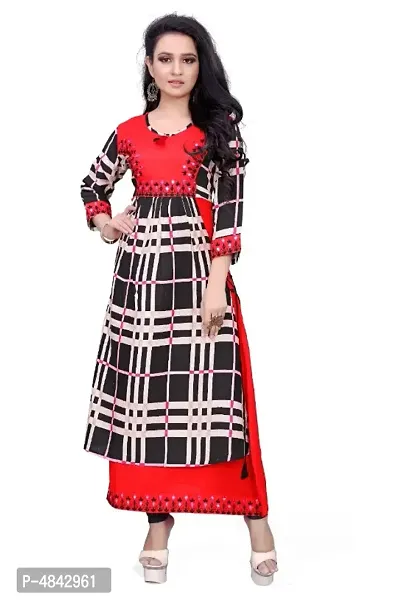 Women's Beautiful Rayon Slub Self Pattern Kurta