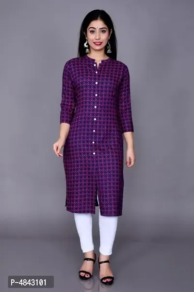 Women's Beautiful Rayon Front - Slit Kurta-thumb0