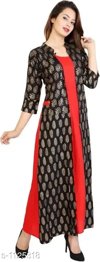 Women's Beautiful Rayon Slub Printed Kurta-thumb2