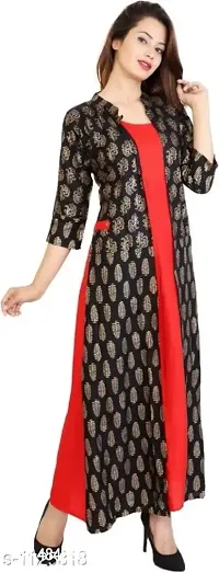 Women's Beautiful Rayon Slub Printed Kurta-thumb3