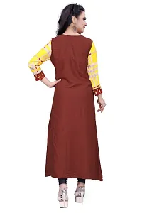 Women's Beautiful Rayon Slub Self Pattern Kurta-thumb3