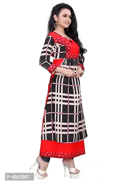 Women's Beautiful Rayon Slub Self Pattern Kurta-thumb5