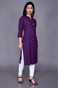 Women's Beautiful Rayon Front - Slit Kurta-thumb2