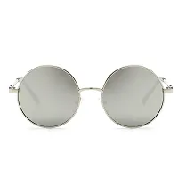Davidson Mirrored Lens Silver and Blue Sunglasses-thumb2