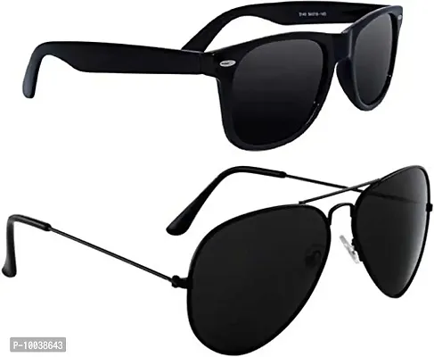 Davidson Black  Green Sunglasses Combo with UV Protection (style-2)