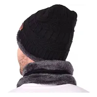 Wool Beanie Cap  Muffler for Mens  Women for winter with free accessories-thumb3