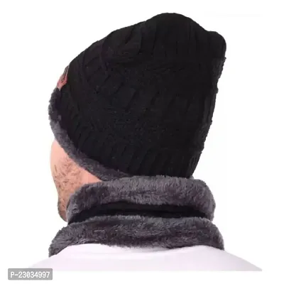 Wool Beanie Cap  Muffler for Mens  Women for winter with free accessories-thumb4