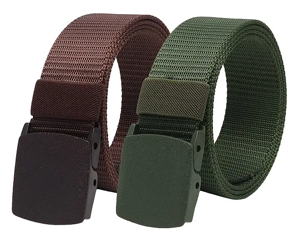 Mens Nylon Fabric Belt for Men Combo Set